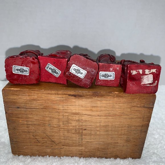 Set of 5 Red Chinese UCGC Resin Figures - Picture 5 of 11